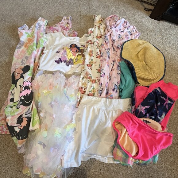 Girls Clothes Bulk Lot Disney Princess Summer Spring Size 8 Jumping Beans Knit - Picture 5 of 16
